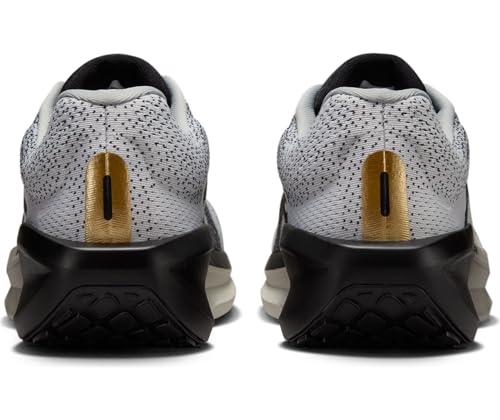 Nike Winflo 11 SE Men's Road Running Shoes (HQ7975-100, White/Metallic Gold/Light Smoke Grey/Black) Size 10.5