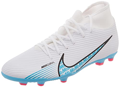 Nike Men's Mercurial Superfly 9 Club Fg/MgSneaker, White Baltic Blue Pink Blast, 11 US