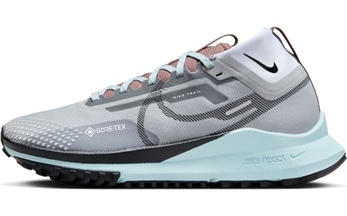 Nike Women's React Pegasus Trail 4 Gore-Tex Trainers, Lt Smoke Grey Black Glacier Blue, 6.5