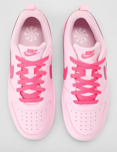 Nike Big Kid's Court Borough Low Recraft, Pink Foam/Hyper Pink-White, 7Y