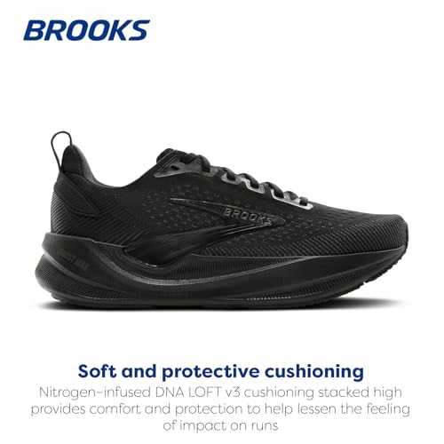 Brooks Men’s Ghost Max 4 Neutral Running & Walking Shoe - Black/Black/Ebony - 11.5 Wide