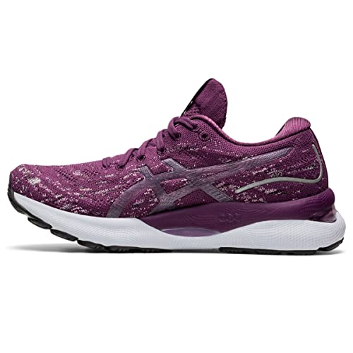 ASICS Women's Gel-Nimbus 24 Mesh Knit Running Shoes, 7, DEEP Plum/ROSEQUARTZ