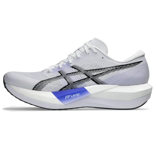 ASICS MAGIC SPEED 5 Unisex Running Shoe, 100 (white/black), 27.5 cm 2E