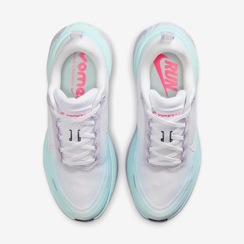 Nike Vomero Plus Women's Road Running Shoes (White/Multi-Color/Glacier Blue/Dark Raisin) Size 7.5
