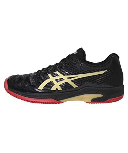 ASICS Solution Speed FF L.E. Clay Womens Tennis Shoes 1042A048 Sneakers Trainers (UK 4 US 6 EU 37, Black Rich Gold 001)