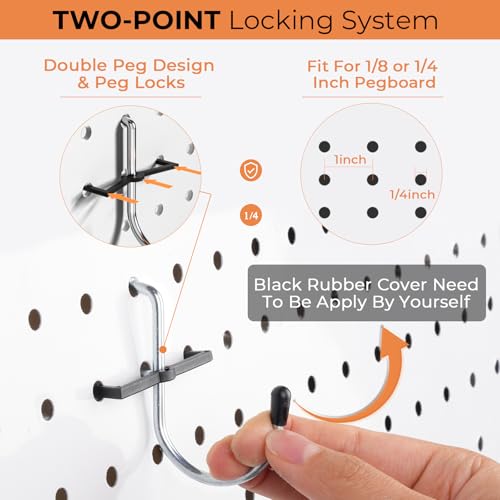 INCLY 320PCS Pegboard Accessories Organizer Kit with Peg Borad Hooks & Bins