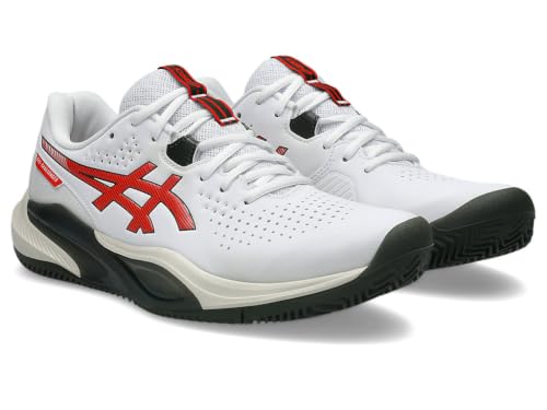 ASICS Men's Gel-Challenger 15 Clay Trainers, White Cherry Tomato, 8.5 US