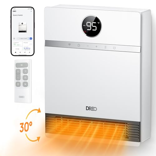 DREO Smart Electric Wall Heater for Indoor Use, Works with Alexa,Large Room