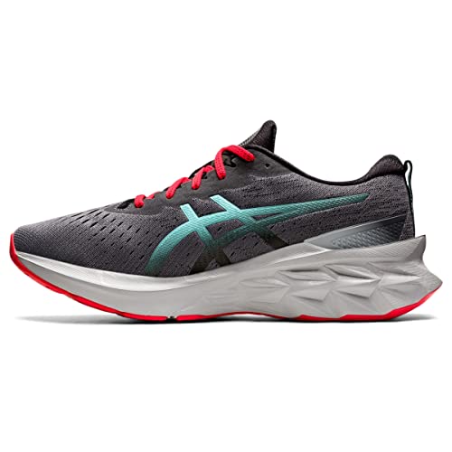 ASICS Mens Novablast 2 Running Shoes, 9, Metropolis/Clear Blue