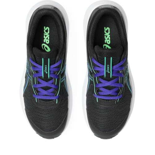 ASICS Kid's Contend 9 Grade School Running Shoes, 3, Black/Vital Green