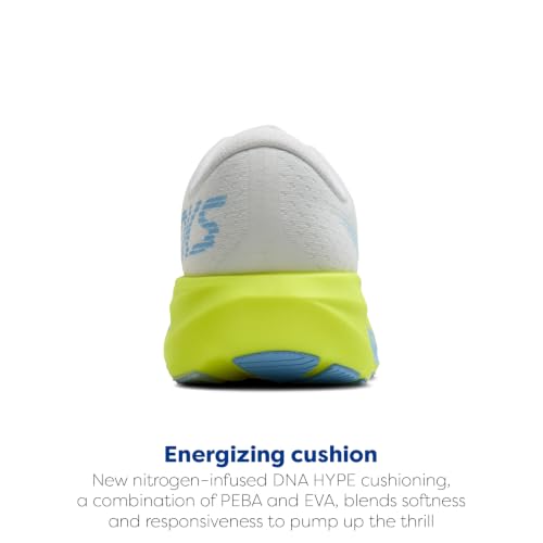 Brooks Women’s Ghost Amp Neutral Running Shoe - White/Blue/Nightlife - 8 Medium