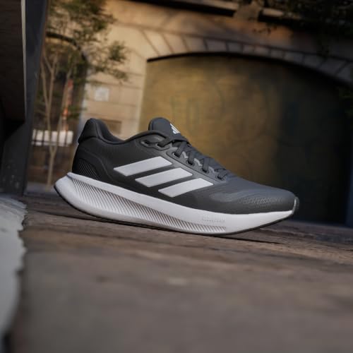 Adidas Women's Run Falcon 5, Black/White/Black, 8.5
