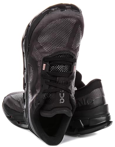On Running Cloudflow 5 Women's Helion Max Energy Nylon Blend Trainers (Black, US 7)