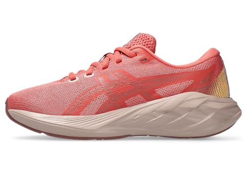 ASICS Kid's NOVABLAST 5 Grade School Running Shoe, 6, Dark Pink Clay/Rubble RED