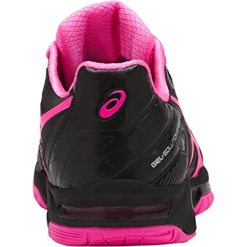 ASICS Womens Gel-Solution Speed 3 Sneaker, Black/Hot Pink/Silver, Size 8