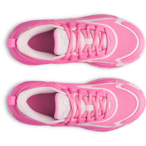 Under Armour Unisex Grade School Size Lockdown 8 Basketball Shoe, (637) Pink Frenzy/Prime Pink/Metallic Silver, 6, US