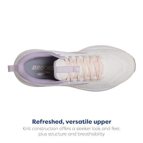 Brooks Women’s Revel 6 Neutral Running Shoe - Marshmallow/Pink/Purple - 9 Medium