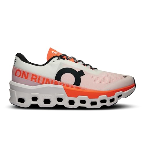 On Mens Cloudmonster 2 White/Flame 10.5 M