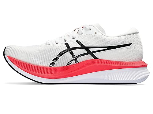 ASICS Women's Magic Speed 3 Running Shoes, 9.5, White/Black