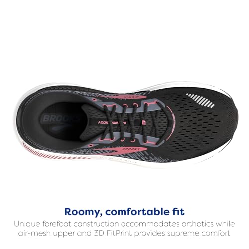 Brooks Women's Addiction GTS 15 Supportive Running Shoe - Black/Ebony/Mauvewood - 7 Narrow