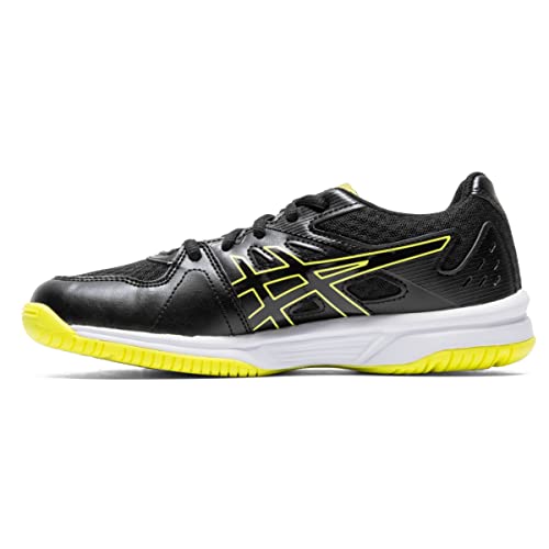 ASICS Kid's Upcourt 3 Grade School Court Shoes, 1, Black/Sour Yuzu