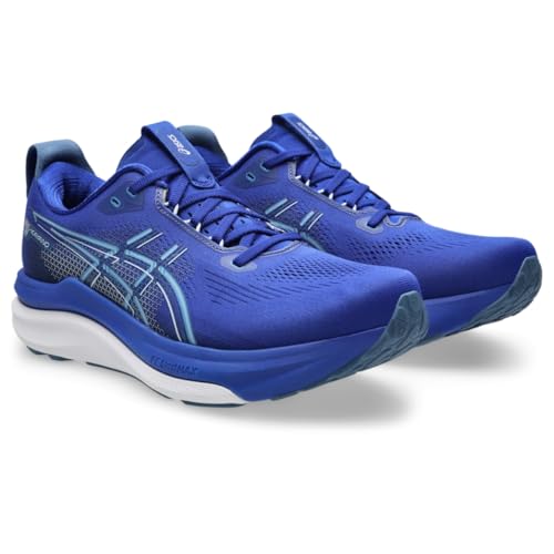 ASICS Men's Gel-Kayano 33 Running Shoes, 12, Prussian Blue/White