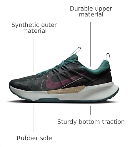 Nike Men's Juniper Trail 2 Nn Low, Black Night Maroon Deep Jungle, 12