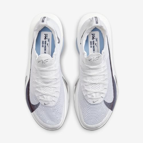 Nike Alphafly 3 Men's Road Racing Shoes (FD8311-101, White/Pure Platinum/Obsidian Mist/Gridiron) Size 7