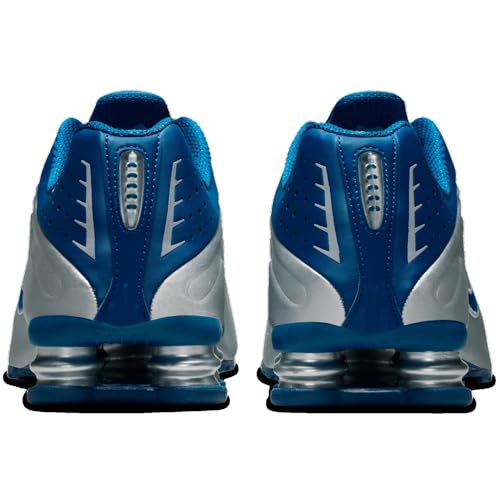 Nike Shox R4 Brasil - Men's (Metallic Silver/Court Blue/White) Size 10