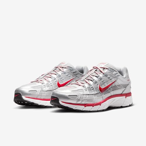 P-6000 "METALLIC SILVER/GYM RED"