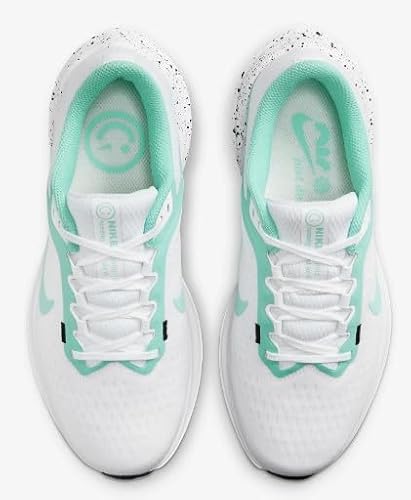Nike Winflo 10 Women's Road Running Shoes (White/Black/Emerald Rise FN7106-100, US Footwear Size System, Adult, Women, Numeric, Medium, 6.5)