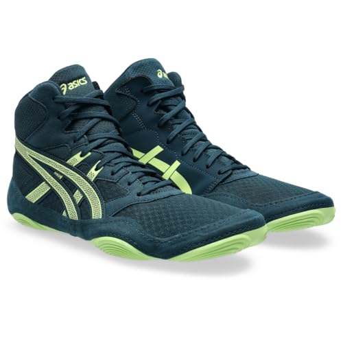 ASICS Men's Snapdown 4 Wrestling Shoes, 8.5, Tranquil Teal/Lucid Yellow