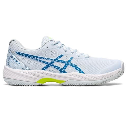 ASICS Women's Gel-Game 9 Clay/OC Tennis Shoes, Sky/Reborn Ii Blue 8.5 Medium
