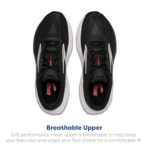 Brooks Men’s Anthem 8 Neutral Running Shoe - Black/White/Red - 13 Medium