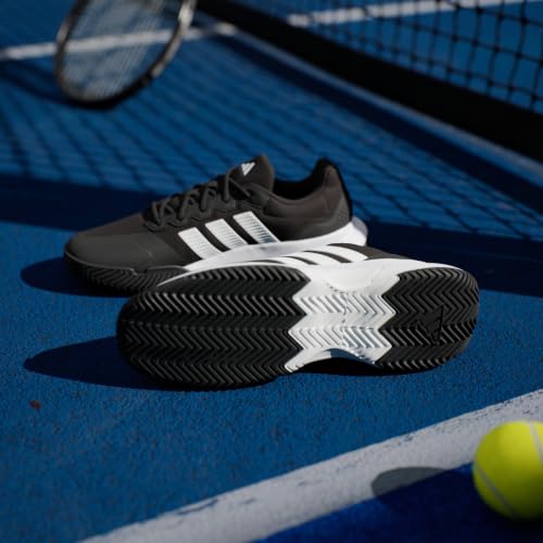 adidas Men's Gamecourt 2 M, Black/White/Silver Metallic, 13