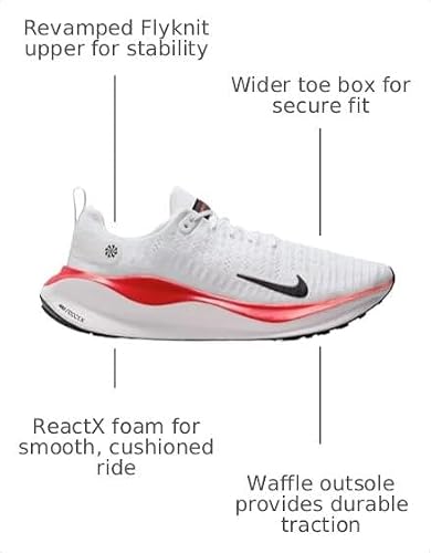 Nike Reactx Infinity Run 4 - Men's (DR2665-104, Black/Red/White) Size 8.5