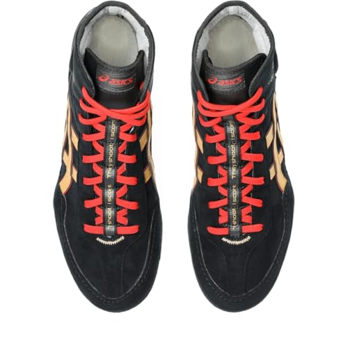 ASICS Men's DAN Gable EVO 3 Wrestling Shoes, 10, Black/Pure Gold