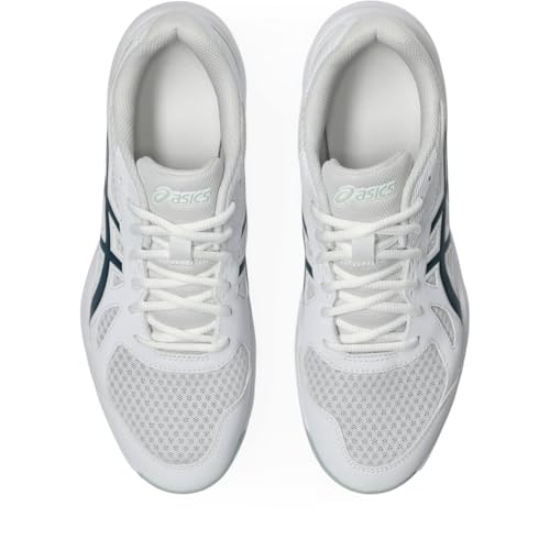 ASICS Men's Upcourt 6 Volleyball Shoes, 13, White/Tranquil Teal
