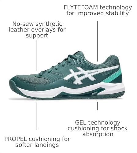 ASICS Men's Gel-Dedicate 8 Tennis Shoes, 9.5, Dark Neptune/White