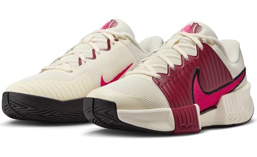 Nike GP Challenge Pro Women's Hard Court Tennis Shoes (Pale Ivory/Sail/Team Red/Rush Pink) Size 8
