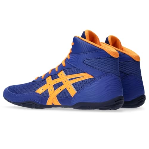 ASICS Kid's Matflex 7 Grade School Wrestling Shoes, 1, Dark Cobalt/Orange POP