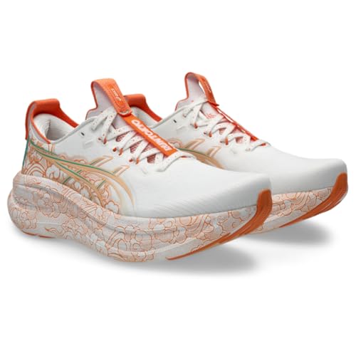 ASICS Unisex Gel-Nimbus 28 Tokyo Running Shoes, 5.5M / 7W, White/Apricot Crush