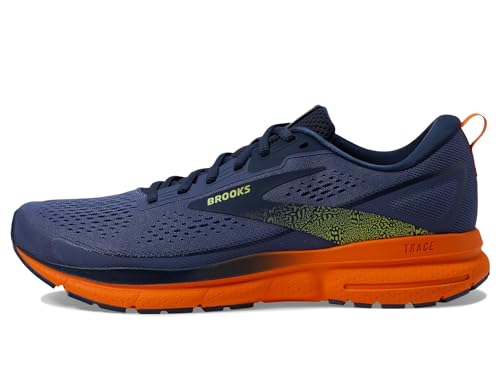 Brooks Men’s Trace 3 Neutral Running Shoe - Iris/Red Orange/Sulphur - 10 Medium