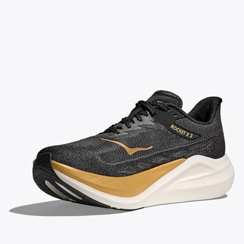 Hoka Unisex Rocket X 3 Black/Gold Men's 8.5, Women's 9.5 Medium