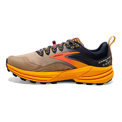 Brooks Men's Cascadia 16 Trail Running Shoe - Zinnia/Eclipse/Nomad - 7 Medium