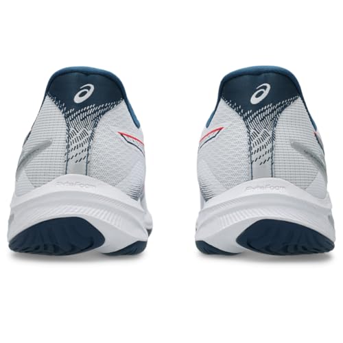 ASICS Men's Netburner Ballistic FlyteFoam 4 Volleyball Shoes, 11.5, White/MAKO Blue