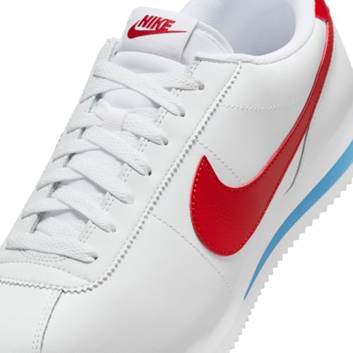 Nike Men's Cortez Sneakers, White/Varsity Red/Varsity Blue, 10 Medium US