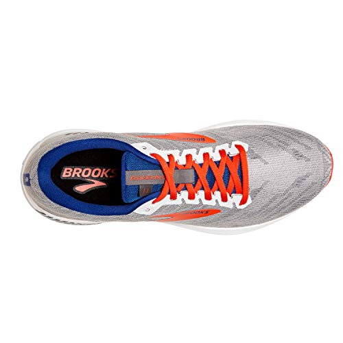 Brooks Mens Ravenna 11 Running Shoe - Grey/Cherry/Mazarine - D - 12.5