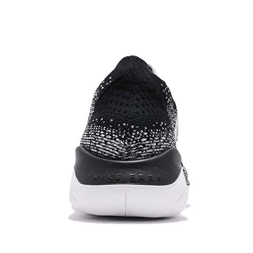 Nike Women's Free RN Flyknit 2018 White Black 942839-101 (5 B US)