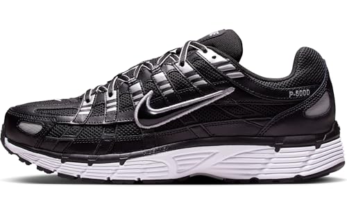 Nike P-6000 Men's Shoes (CD6404-026, Black/White/Metallic Silver/Black) Size 9.5